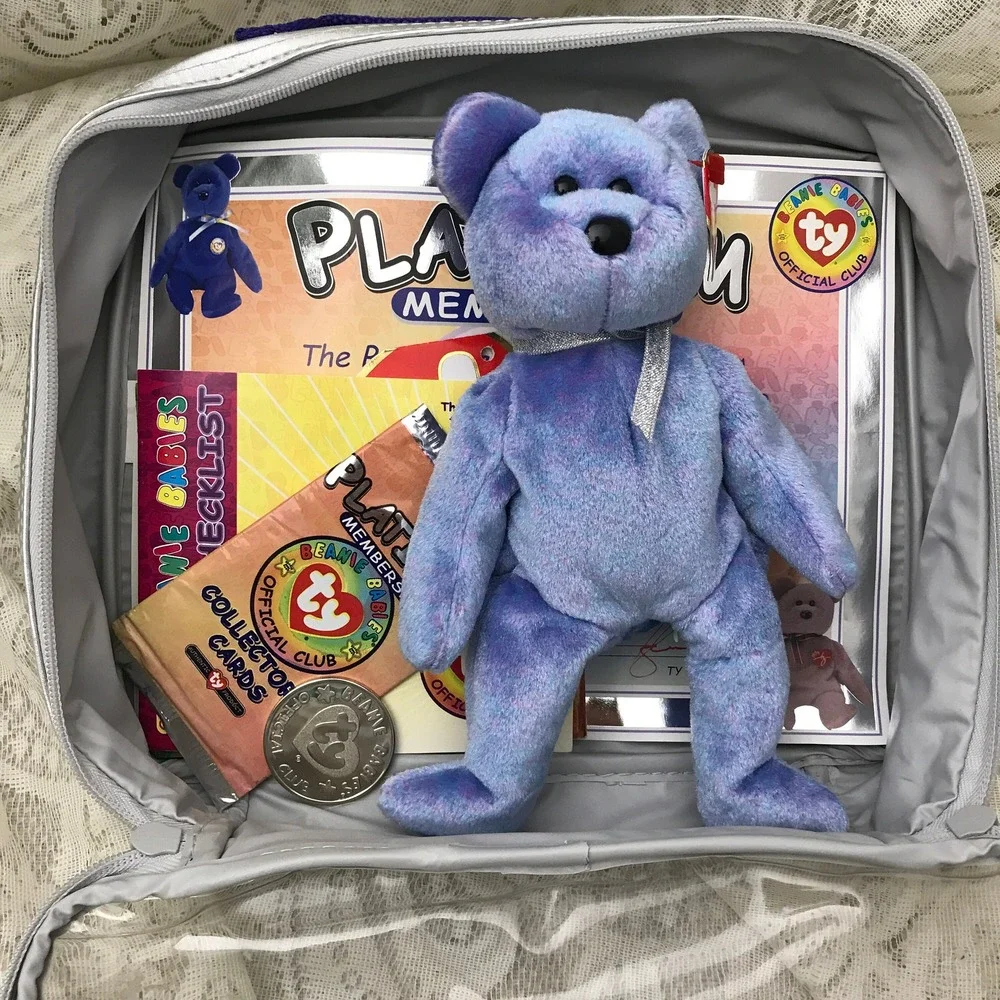 Ty Beanie Babies Official Club Platinum Edition Membership Case CLUBBY 11 opened